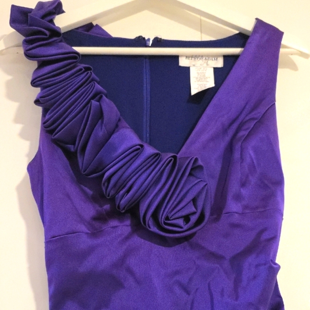 Elegant One-Shoulder Purple Dress